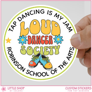Adesivo Estúdio de Dança de Sapateado Personalizável Estil
