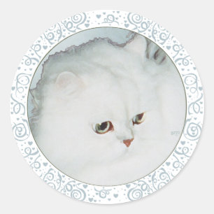 Adesivo Estudo da Cabeça de Gato Persa Prata