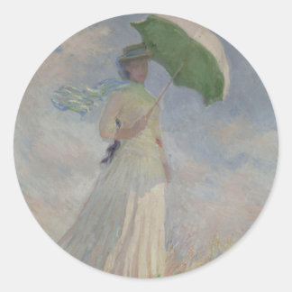 Adesivo Estudo de um Monet Figura no Exterior (virado para