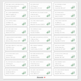 Adesivo Estufa | Rótulos de Endereço de Convidado Individu