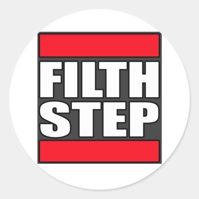 Adesivo Etapa sujo do Dub da sujidade de FILTHSTEP Dubstep (Frente)