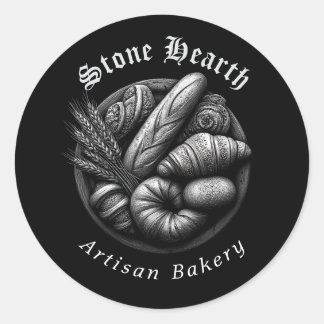 Adesivo Etched Bread Basket Thank You Classic Round Stick