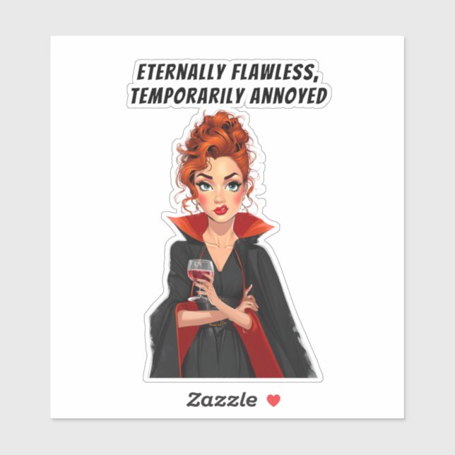 Adesivo Eternamente, Vampiro Sass (Folha)