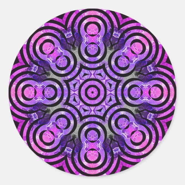 Adesivo Eternidade Oito Energias Roxo Mandala (Frente)