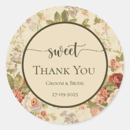 Adesivo Eterno Romance: Flor Vermelho Vintage