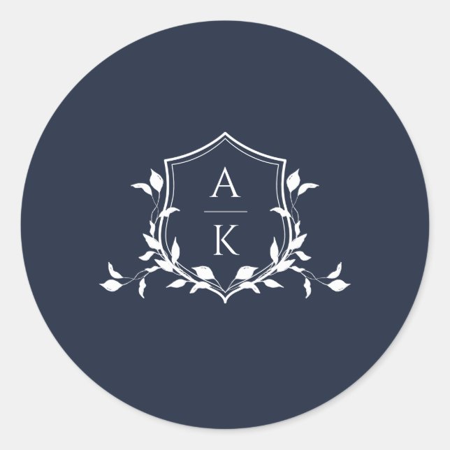 Adesivo Eterno Vines Monograma Marinho de repouso (Frente)