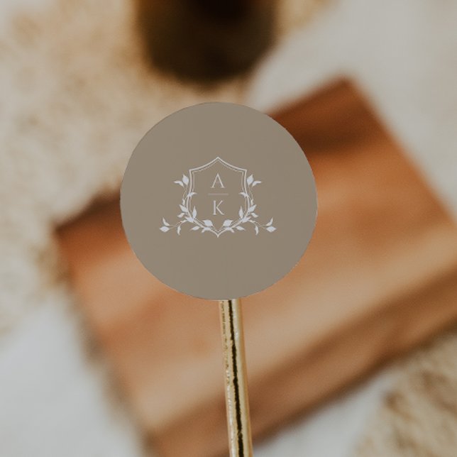 Adesivo Eterno Vinha Monograma Crest Dusty Beige (Criador carregado)