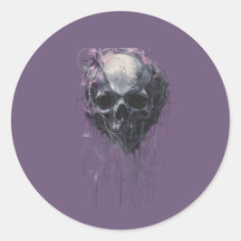 Adesivo Ethereal Skull Abstract Grunge Dark Art