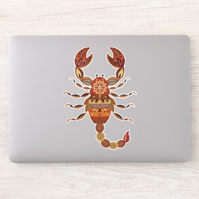 Adesivo Ethnic Floral Scorpion (Computador)