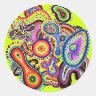 Adesivo "Etiqueta da ameba elétrica"