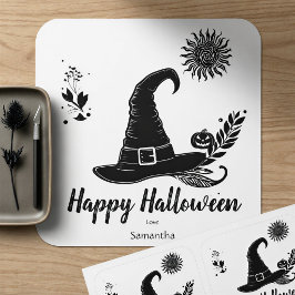 Adesivo Etiqueta de Halloween Witchcore Personaliz