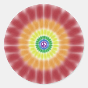 Adesivo Etiqueta, explosão do sinal de paz do arco-íris 