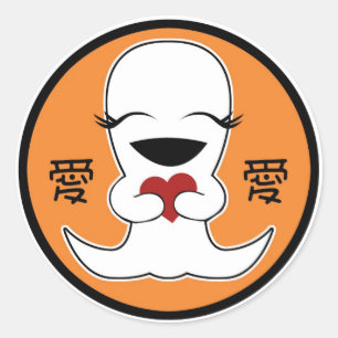 Adesivo Etiqueta, fantasma bonito do Anime, símbolo do