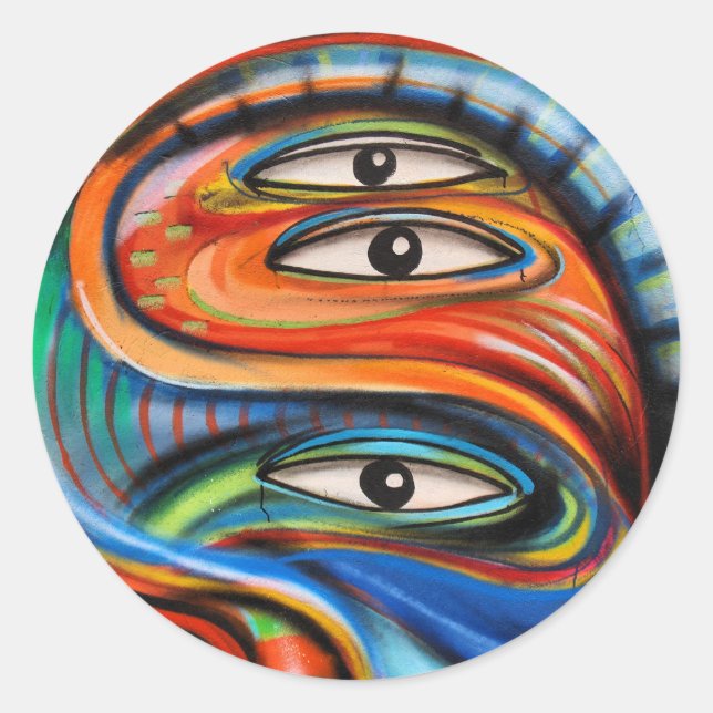 Adesivo Etiqueta: Olhos dos grafites (Frente)