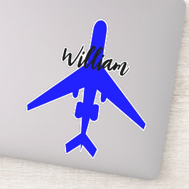 Adesivo (Etiqueta Personalizada) Mala de Viagem de Avião