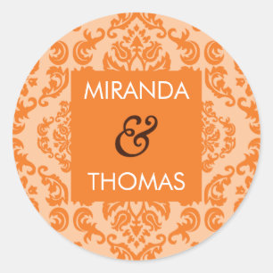 Adesivo ETIQUETA/SELO DO CASAMENTO:: o damasco colore 8A