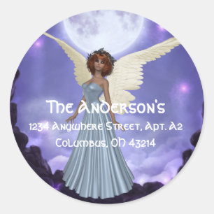 Adesivo Etiquetas/adesivos de endereço azul