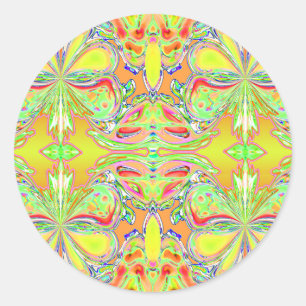 Adesivo "Etiquetas da mandala amarela da borboleta"