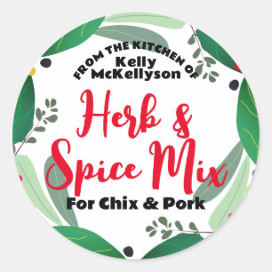 Adesivo Etiquetas, ervas & S savory misturados do Tag do