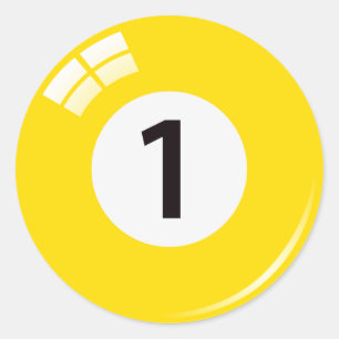 Adesivo Etiquetas/etiquetas de esfera de piscina número um