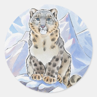 Adesivo Etiquetas-leopardo-da-neve