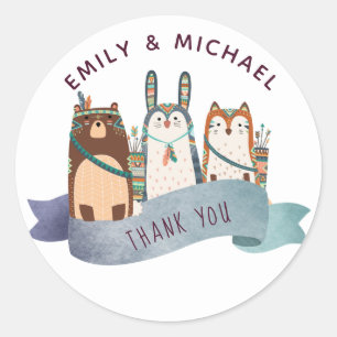 Adesivo Etnias Tribais de Woodland Animal Stickers