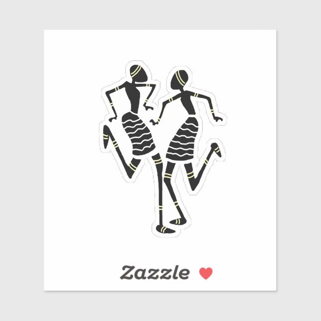 Adesivo Étnica, Arte Africana, dança incrível no carnaval (Folha)