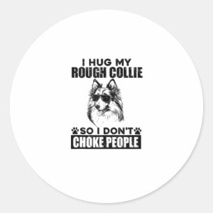 Adesivo Eu Abraço Minha Collie Dura Para Que Eu Não Engane