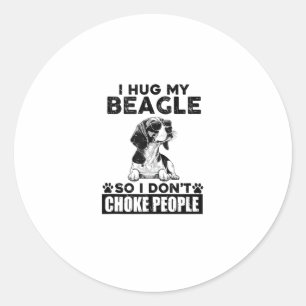 Adesivo Eu Abraço O Meu Beagle Para Que Eu Não Engole Pess