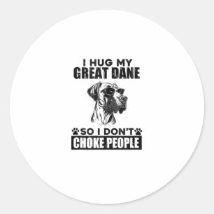 Adesivo Eu Abraço O Meu Grande Dane Para Que Eu Não Engole