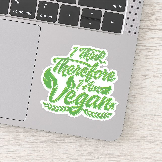 Adesivo Eu Acho, Por Isso Sou Vegan (Detalhe)