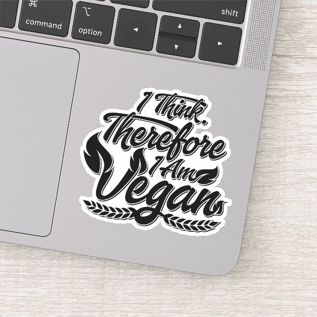 Adesivo Eu Acho, Por Isso Sou Vegan (Detalhe)
