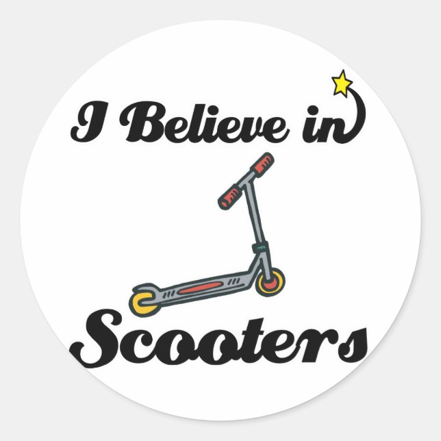 Adesivo eu acredito em scooters (Frente)