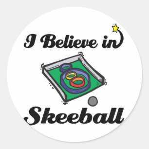 Adesivo eu acredito no skeeball