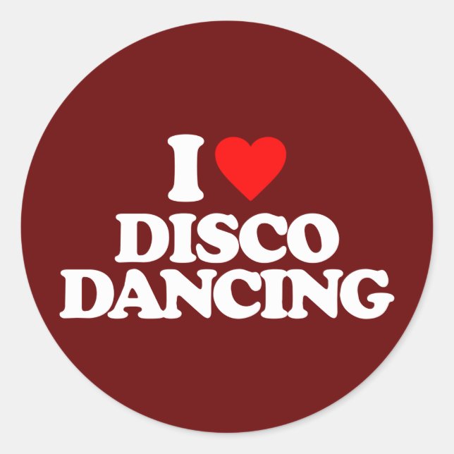 ADESIVO EU ADORO A DANÇADA DE DISCO (Frente)