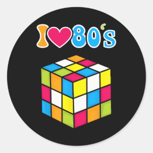 Adesivo Eu adoro a Festa de Halloween dos anos 80 e 80