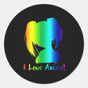 Adesivo eu adoro anime manga cosplay