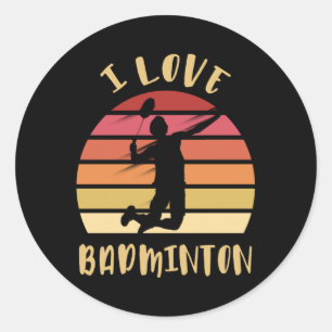 Adesivo Eu Adoro Badminton Jump Smash