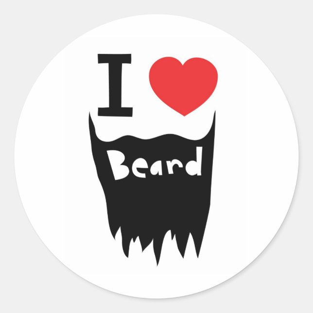 Adesivo Eu adoro barba (Frente)