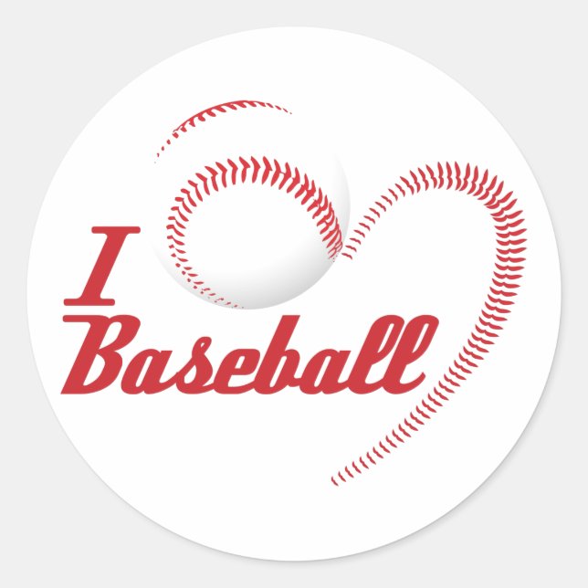 Adesivo Eu Adoro Baseball Sticker (Frente)