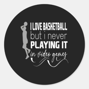 Adesivo Eu Adoro Basquete, Mas Nunca Toco Em Vídeo