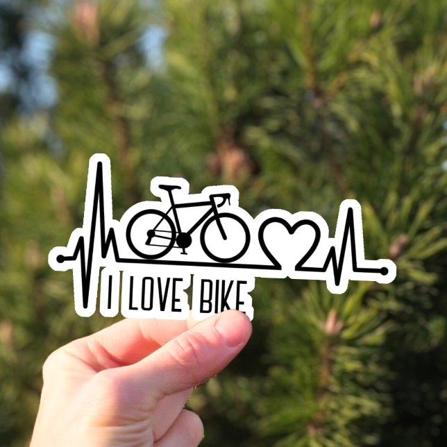 Adesivo Eu adoro bicicleta (Criador carregado)