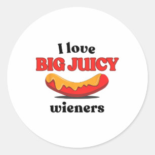 Adesivo Eu Adoro Big Juicy Wieners Funny Hot Dog Festa De