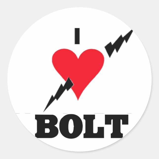 Adesivo eu adoro bolt (Frente)