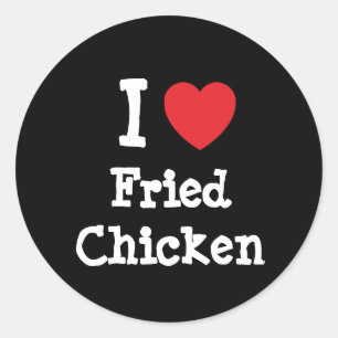 Adesivo Eu adoro Camiseta Fried Chicken