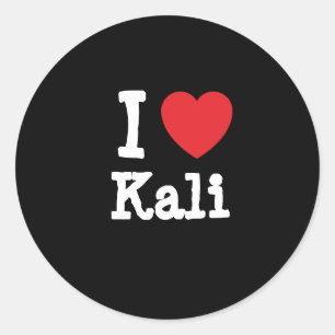 Adesivo Eu adoro Camiseta Kali Heart
