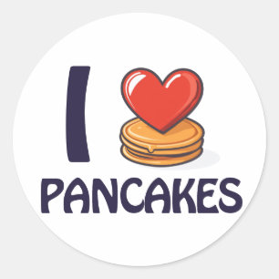 Adesivo Eu adoro Camiseta Pancakes