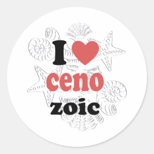 Adesivo Eu adoro cenozoico, citação engraçada para cientis