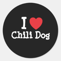 Eu adoro Chili Dog Heart Shirt
