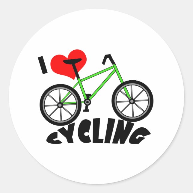 Adesivo Eu Adoro Ciclismo (Frente)